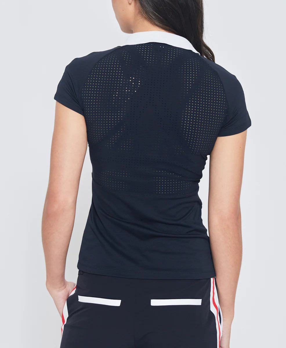 L'Etoile Mesh Zip Polo T070