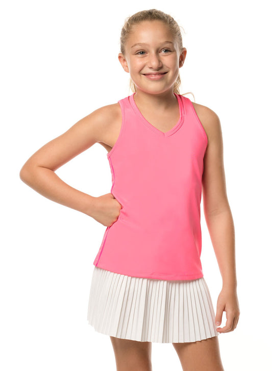 Lucky in Love Girls V-Neck Cut Out Tank T207