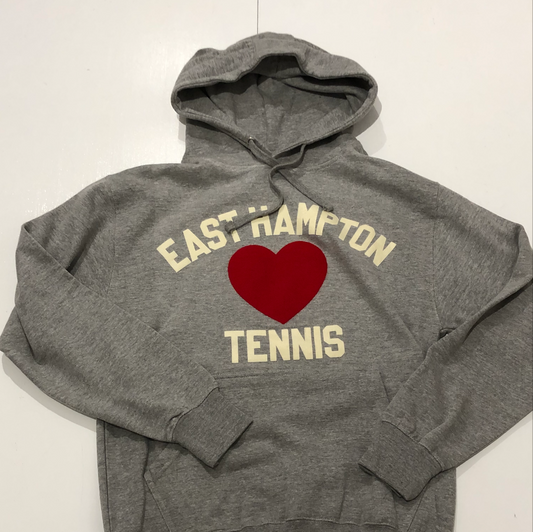 East Hampton Tennis James Hoodie Big Heart Grey/White