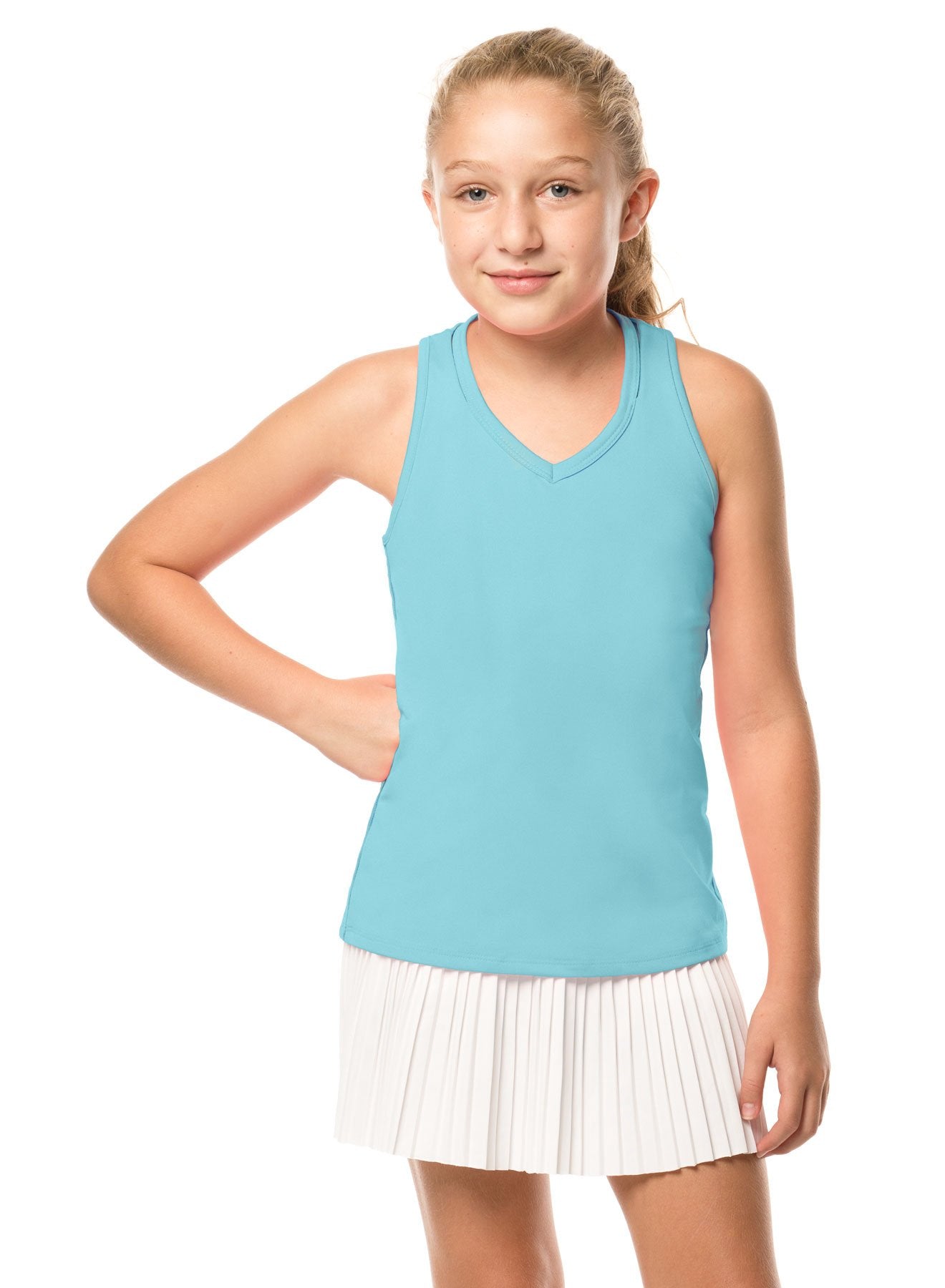 Lucky in Love Girls V-Neck Cut Out Tank T207