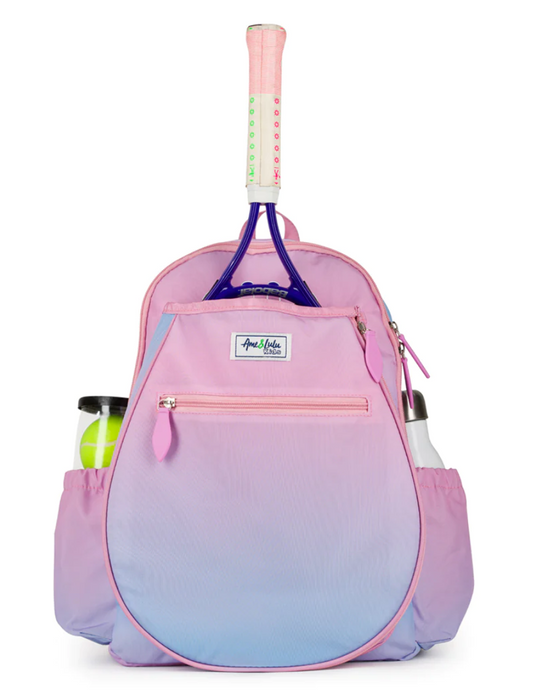 Ame & Lulu Big Love Tennis Backpack BLTBP259 Pink & Blue
